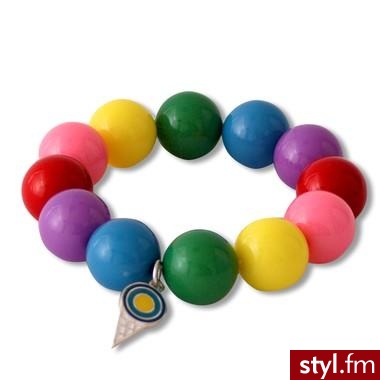 Bronsoletka z koralikami wyglądem przypominającymi gumę do żucia - Dylan\'s Candy Bar - 12$ - Pozostałe Dodatki Moda