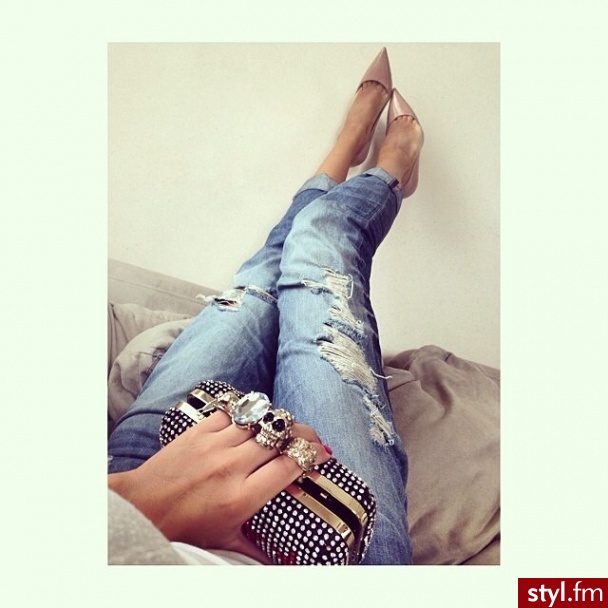 Jeansy Spodnie Moda