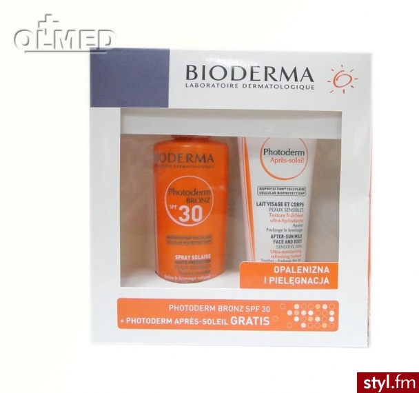 Bioderma Photoderm Bronz SPF30 Spray 200 ml + Bioderma Photoderm Aprs-soleil emulsja 100 ml - Emu Buty Moda