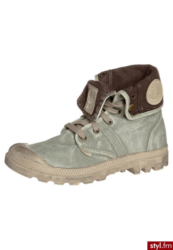Palladium PALLABROUSE BAGGY Kozaki sznurowane beżowy 2478 - Kozaki Buty Moda