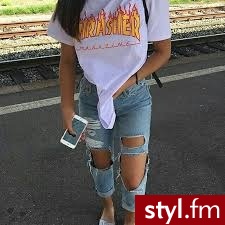 Jeansy Spodnie Moda