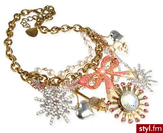 Naszyjnik z wielkimi charmsami - Betsey Johnson - 135$ - Pozostałe Dodatki Moda
