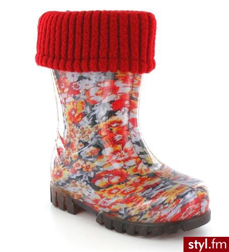 Demar Kalosze z wkładką Twister Lux Print (038P) - Kalosze Buty Moda