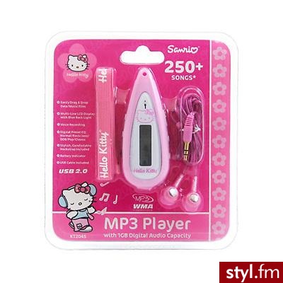 wspaniały gadżet na prezent dla miłośniczek Hello Kitty - MP3 Player 1GB - cena: 39.99$ - Gadżety Inne Moda