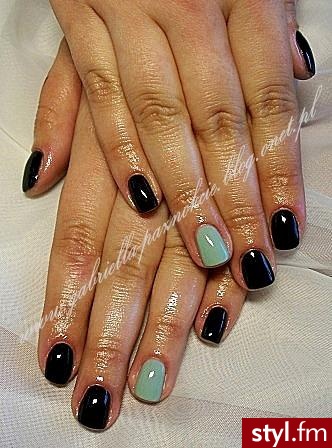 manicure hybrydowy - Kwadratowe Żelami Naturalne Paznokcie