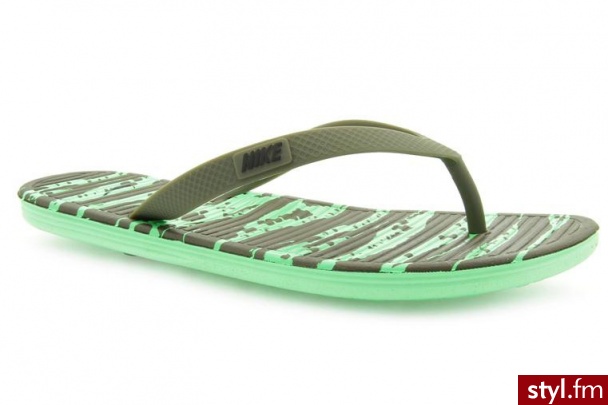 Nike JAPONKI SOLARSOFT THONG II PRNT GREEN BLACK POISON GREEN - Klapki Buty Moda