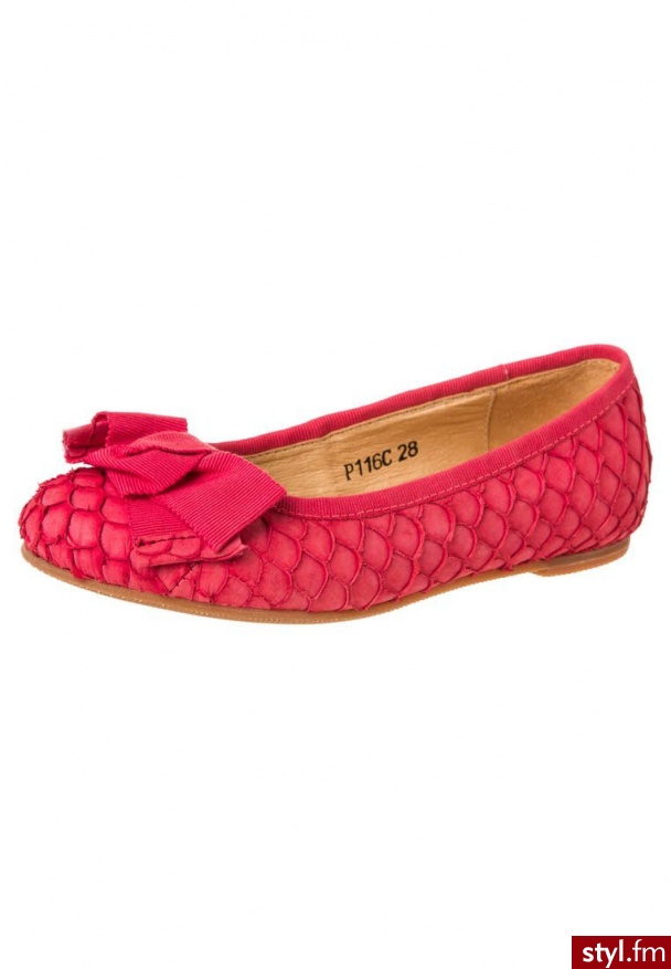 Petit by Sofie Schnoor Baleriny czerwony P116C - Balerinki Buty Moda