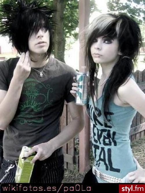 EMO Alternatywne Średnie Fryzury