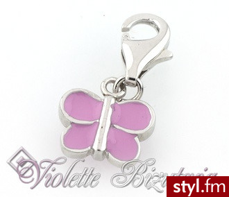 Violette Srebrna przywieszka motylek 122 - Wisiorki Biżuteria Moda