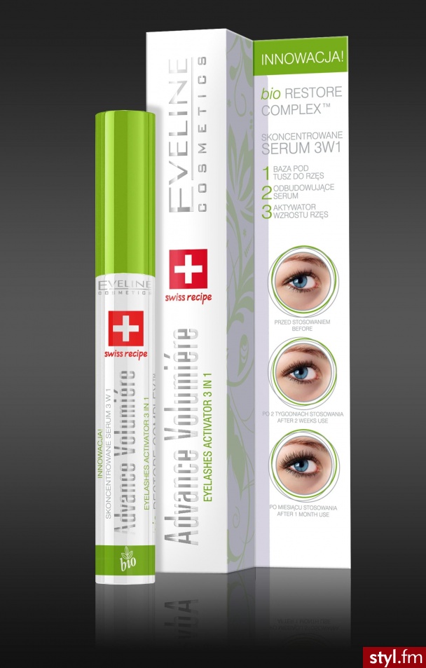 EVELINE Advance Volumiere Skoncentrowane serum do rzęs 3w1 - Dzienne Makijaże
