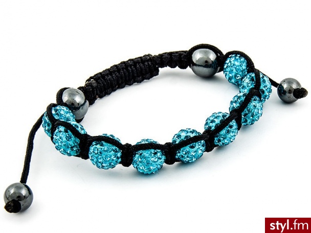 BRANSOLETKA SHAMBALLA 9 TURKUSOWA - Bransoletki Biżuteria Moda