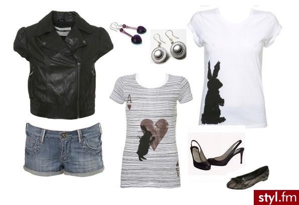 kurtka, koszulki, szorty Topshop
baleriny Miss Selfridge
szpilki Christian Louboutin - Styler