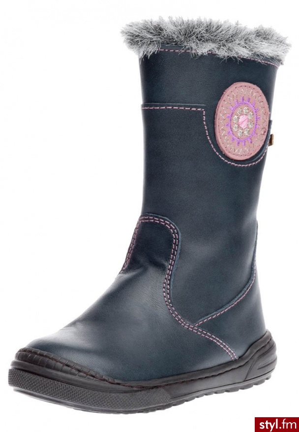 STUPS Kozaki  niebieski - Kozaki Buty Moda