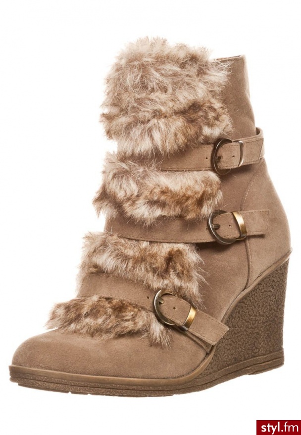 Anna Field Botki I Ankle Boots Beżowy - Botki Buty Moda