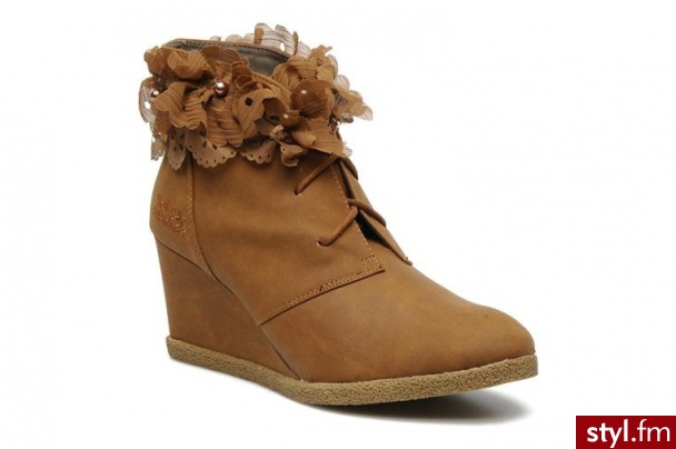 Molly Bracken PÓŁBUTY I BOTKI MEGAN BY MOLLY BRACKEN (Brązowy) - Botki Buty Moda