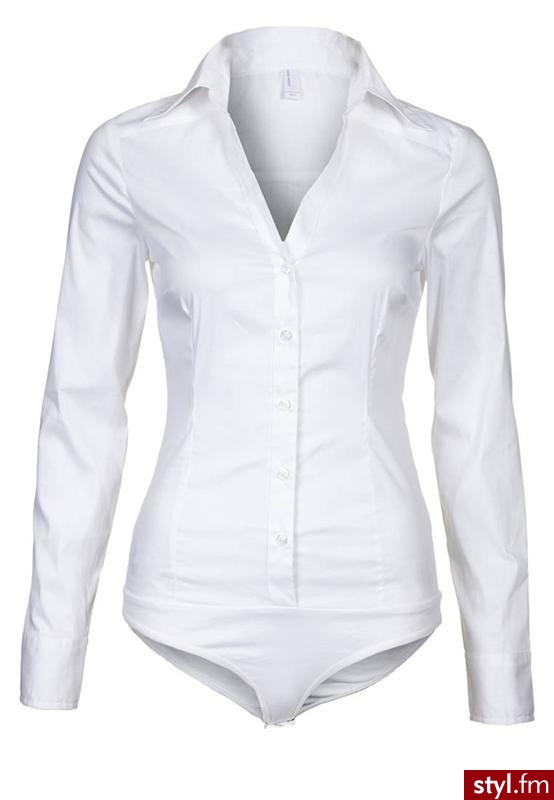 Vero Moda COUSIN L/S BODY Koszule biały - Body Bielizna Moda