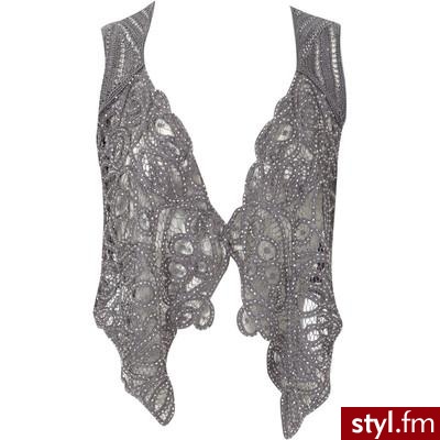 Metallic crochet waistcoat - Polyvore. Pobrano ze strony: http://www.polyvore.com/metallic_crochet_waistcoat/thing?id=17967910#1284658072804 - Pozostałe Ciuchy Moda