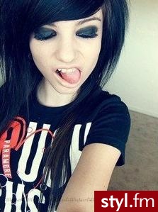 EMO Alternatywne Średnie Fryzury