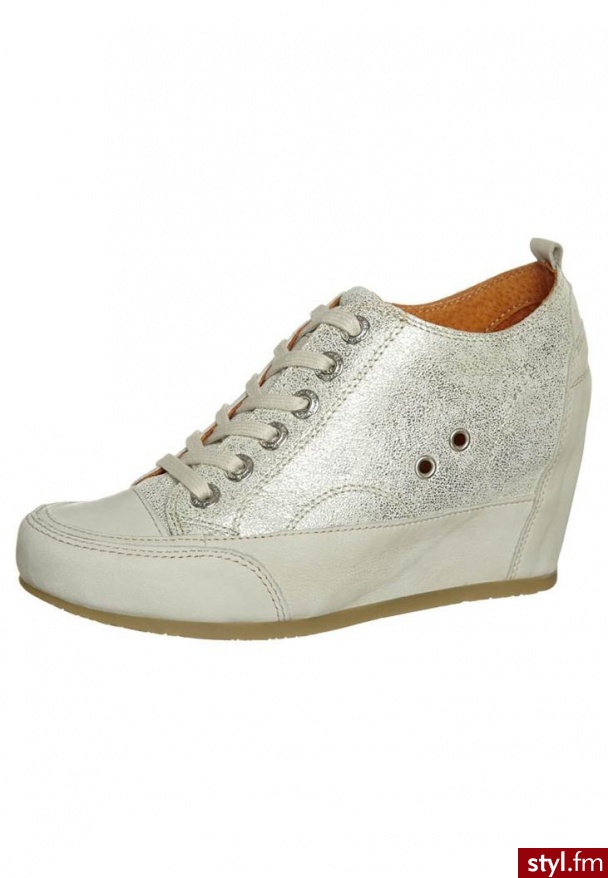 MODA IN PELLE BOTKI NA KOTURNIE SREBRNY (Haylsby) - Botki Buty Moda