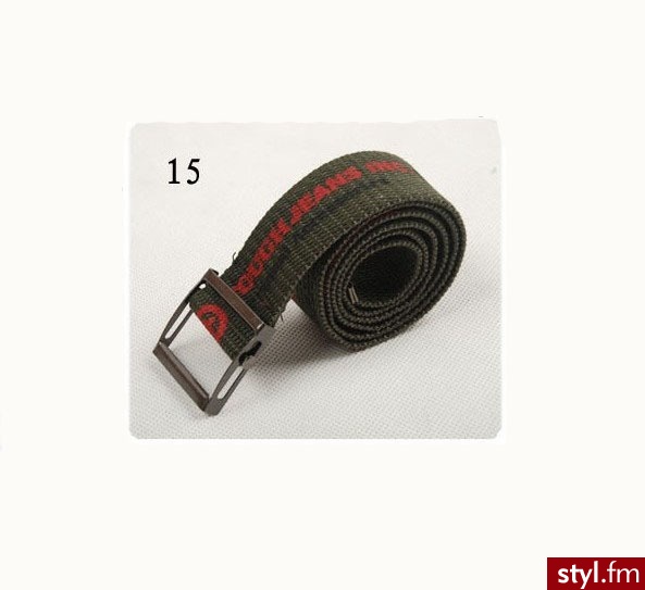 Japan Style zielono-czerwony pasek damski P1693 - Paski Dodatki Moda