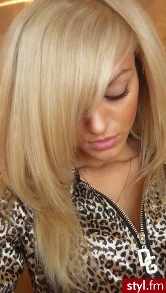 Blond Rozpuszczone Proste Na co dzień Długie Fryzury