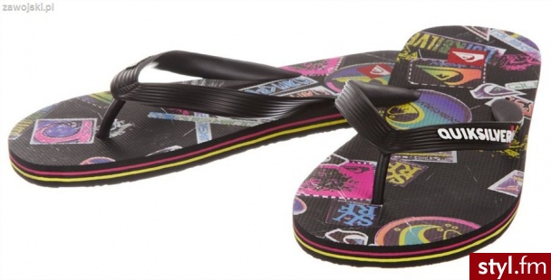 QUIKSILVER Japonki Klapki MOLOKAI SCREENLINE BBXS - Klapki Buty Moda
