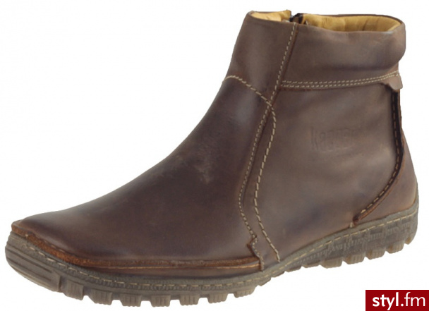 Kacper Półbuty 3-0034 Brązowe 388-SF - Półbuty Buty Moda