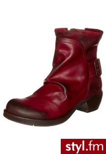 Fly London MEL Botki i Ankle Boots czerwony (P141633) - Botki Buty Moda