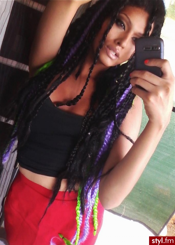 Kolorowe Warkocze Proste Na co dzień Długie Fryzury