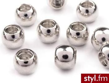 Korale metalowe Ø 6mm - stare srebro - Korale Biżuteria Moda
