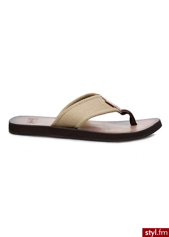 Japonki LEVI'S 219058 beige beżowy brązowy - Klapki Buty Moda