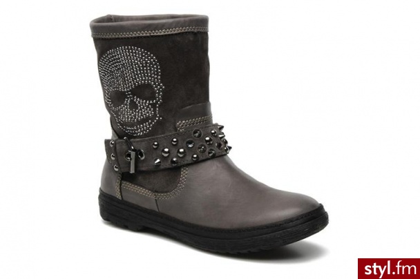 Khrio PÓŁBUTY I BOTKI AURORA BY 63750Agadir Velur grey - Botki Buty Moda