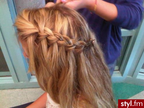 Blond Warkocze Proste Na co dzień Długie Fryzury