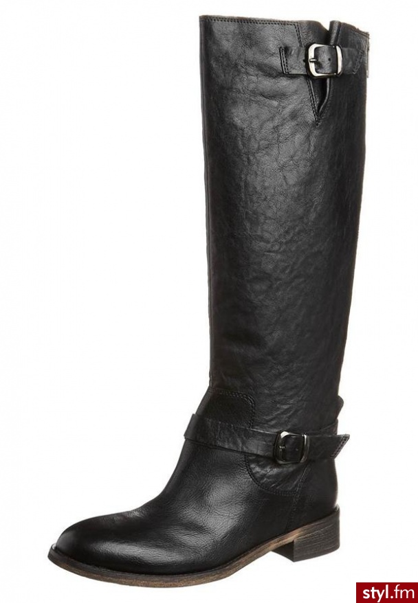 Cinti Kozaki  czarny - Kozaki Buty Moda