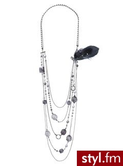 Multi-row necklace & brooch - Grey - Promod. Pobrano ze strony: http://www.promod.co.uk/jewellery/necklaces/multi-row-necklace--brooch-grey-R1290005002.html - Pozostałe Dodatki Moda