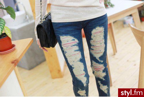 Jeansy Spodnie Moda