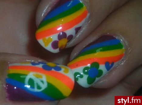 rainbow - Paznokcie