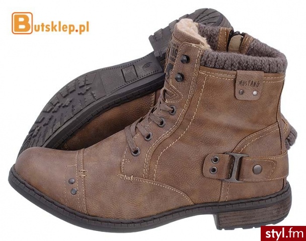 Mustang buty (31A016) Kozaki Odcienie beżu i brązu - Kozaki Buty Moda