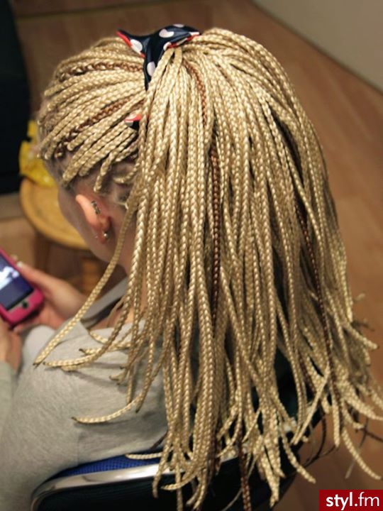 Blond Warkocze Proste Na co dzień Długie Fryzury