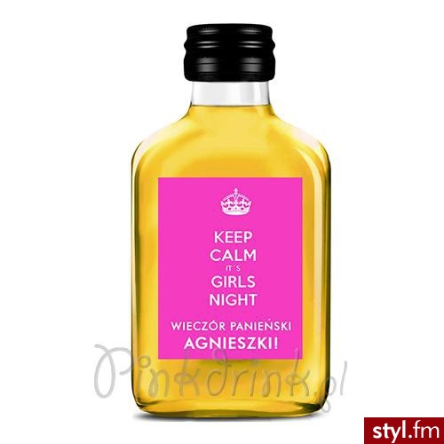 Etykieta na mini wódkę na panieński - keep calm it's girls night - Misz-masz