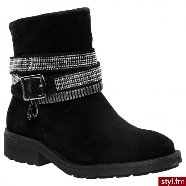Guess Botki FL4LUNSUE09 Black - Botki Buty Moda