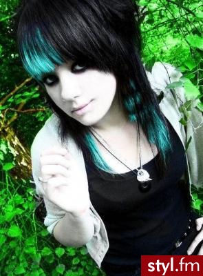 EMO Alternatywne Średnie Fryzury
