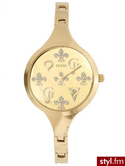 delikatny, kobiecy zegarek w kolorze żółtego złota - Guess 85$ - Pozostałe Dodatki Moda