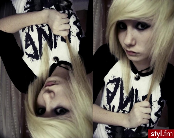 EMO Alternatywne Średnie Fryzury