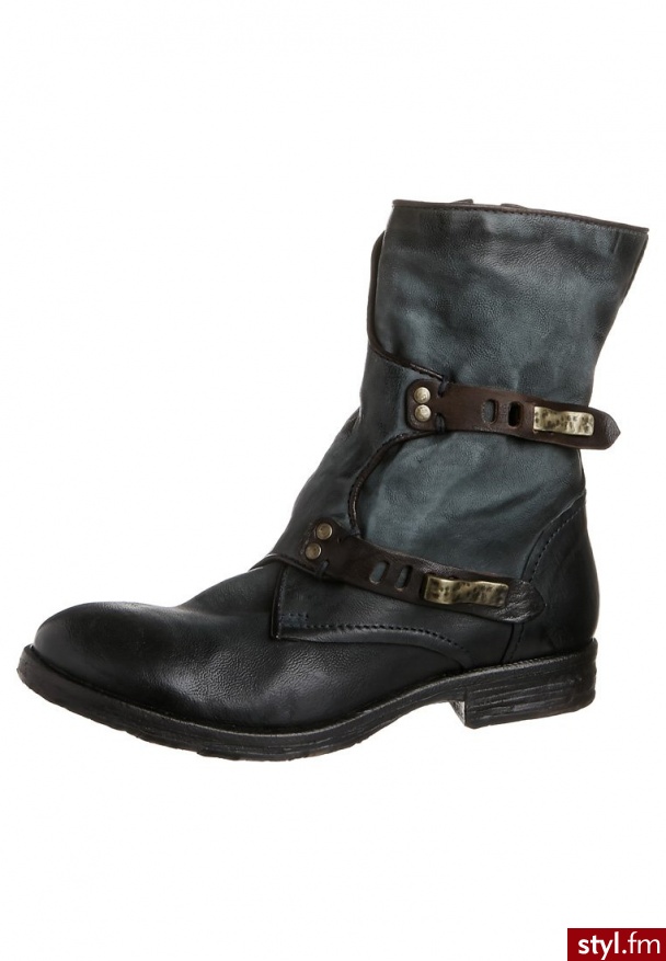 Airstep Botki Kowbojki I Motocyklowe Szary - Botki Buty Moda