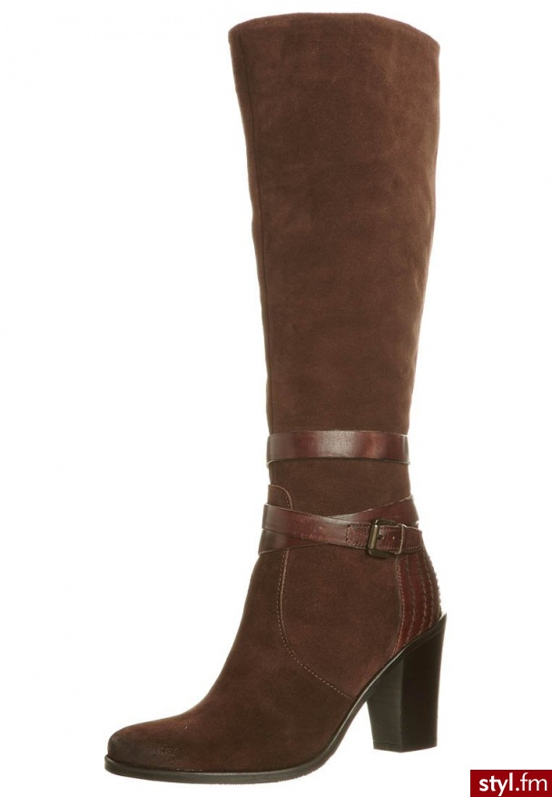Pier One Kozaki brązowy - Kozaki Buty Moda