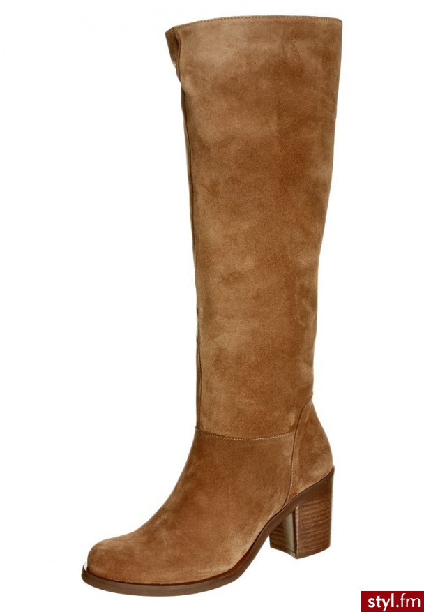 zign Kozaki brązowy (13450 Suede) - Kozaki Buty Moda