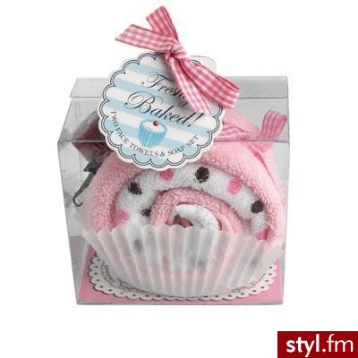 Flanelowy ręczniczek o wymiarach 25x25 , wygląda zupełnie jak słodka rolada - 6.95 GBP - Gadżety Inne Moda