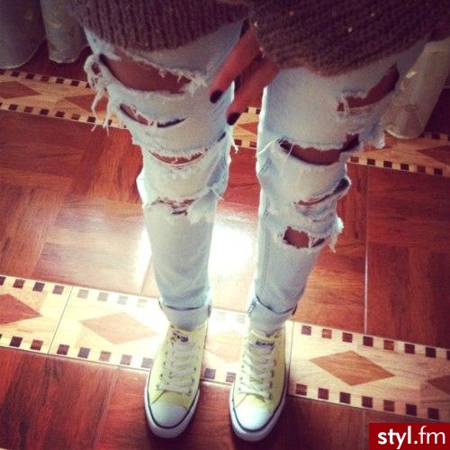 Jeansy Spodnie Moda