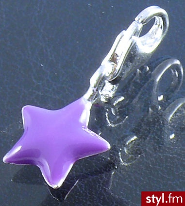 Gwiazdka Charms Fiolet - Wisiorki Biżuteria Moda